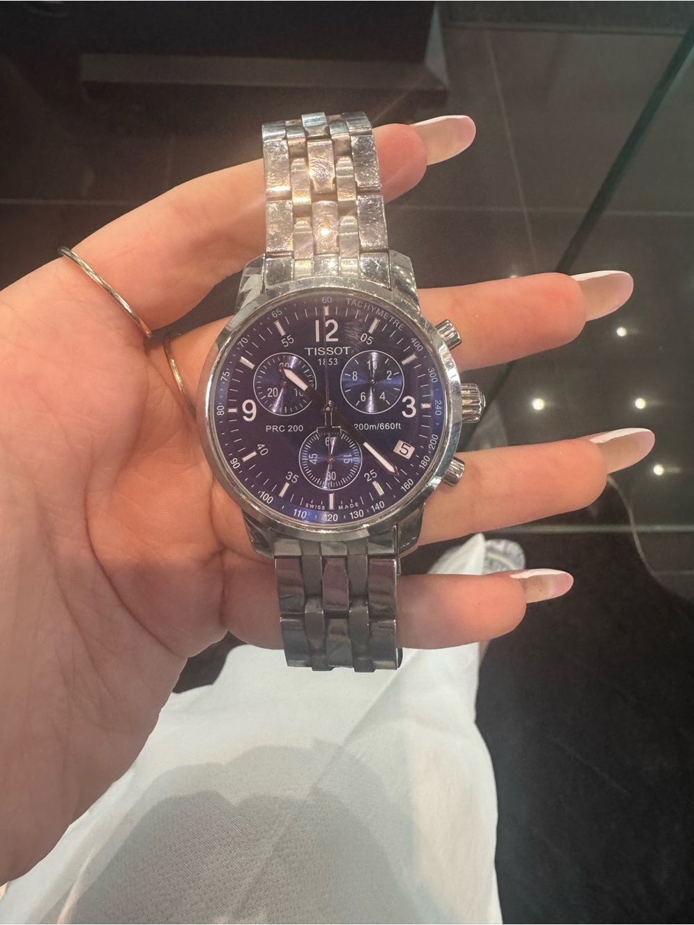 Tissot PRC 200 Chronograph Blue Dial Men's Watch